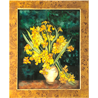 Massimo Cruciani, Umbria, Assisi, Pittura su Vetro, Glass Paintings, Iris